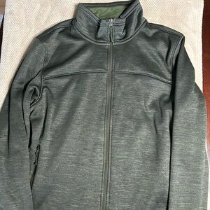 Men’s The Northface green zip up sweatshirt light weight jacket size Large